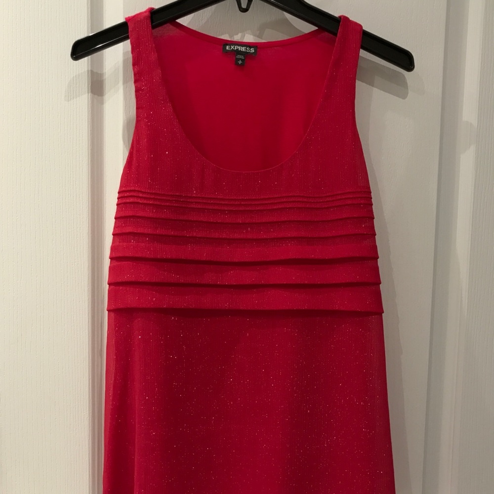 Express Pink Shimmer Tank Top - S